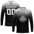 Custom Basketball Soccer Football Shooting Long T-Shirt for Adults and Kids Black&White enthsush