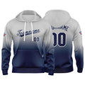 Custom Gradient Hoodie For Man Woman Girl Boy Print Your Logo Name Number Gray Navy enthsush