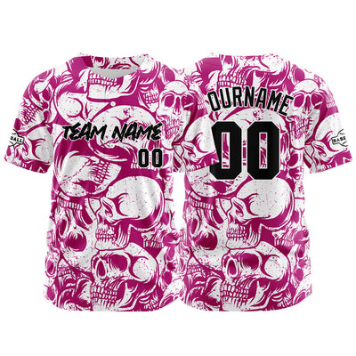 Custom Baseball Jersey Personalized Baseball Shirt for Men Women Kids Youth Teams Stitched and Print Red Violet&White enthsush