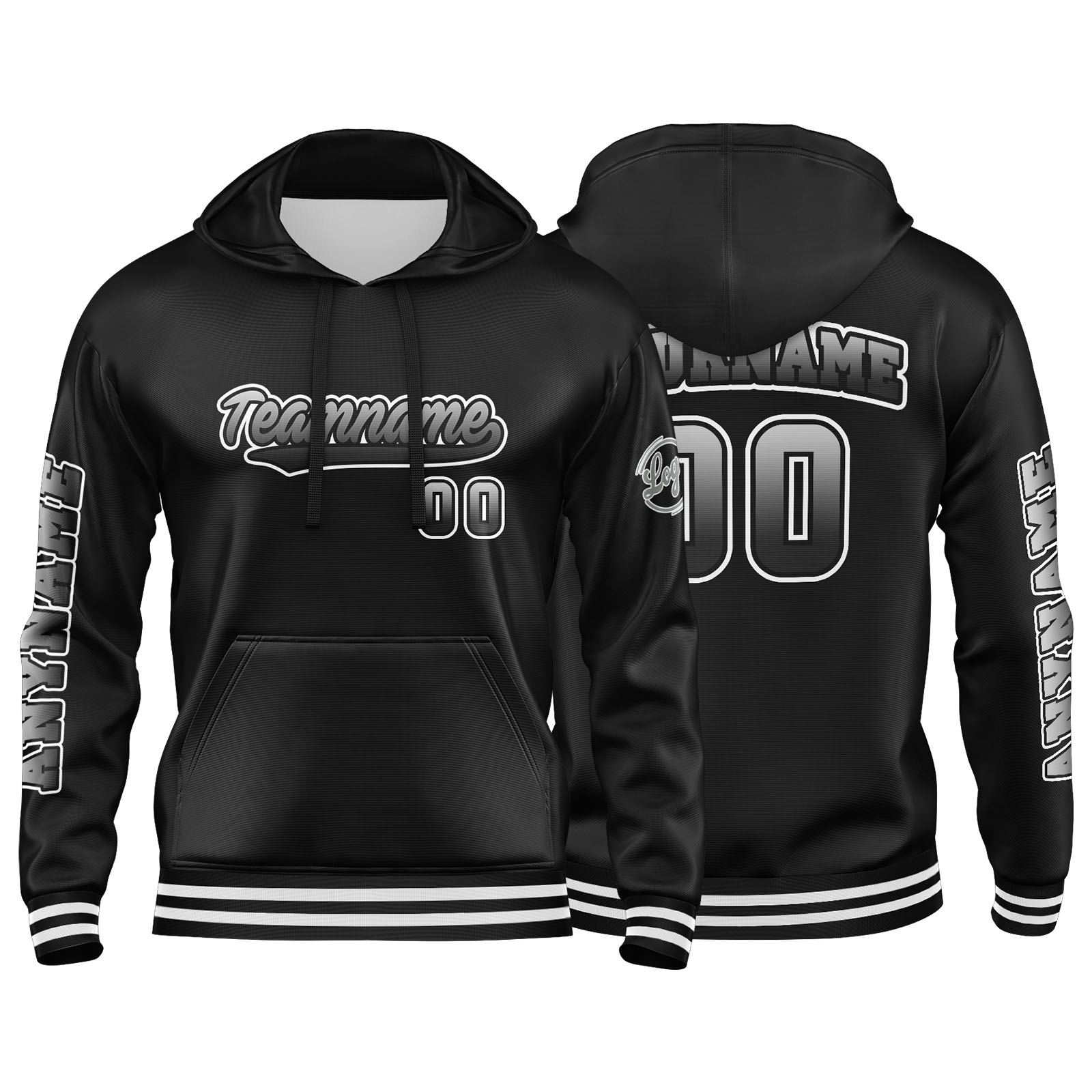 Custom White Black  Sweatshirt Hoodie For Men Women Girl Boy Print Your Logo Name Number enthsush