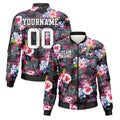 Custom Long Sleeve Windbreaker Jackets Uniform Printed Your Logo Name Number Flower enthsush