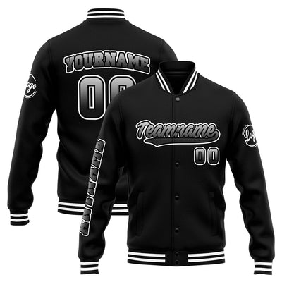 Custom Varsity Jacket Letterman jacket for Men, Women and Youth White Black enthsush