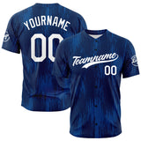 Custom Full Print Design Authentic Baseball Jersey navy