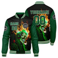 Custom Varsity Jacket Letterman jacket for Men, Women and Youth Green Black enthsush