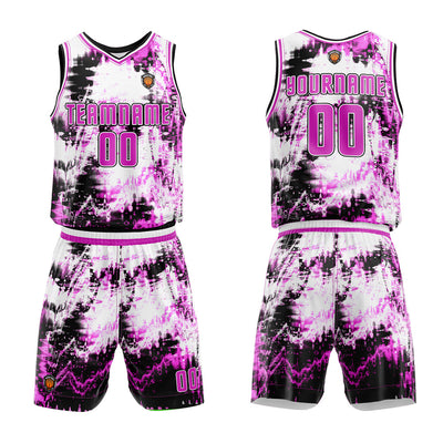 Custom Basketball Jersey Uniform Suit Printed Your Logo Name Number Pink enthsush
