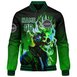 Custom Varsity Jacket Letterman jacket for Men, Women and Youth Black Green