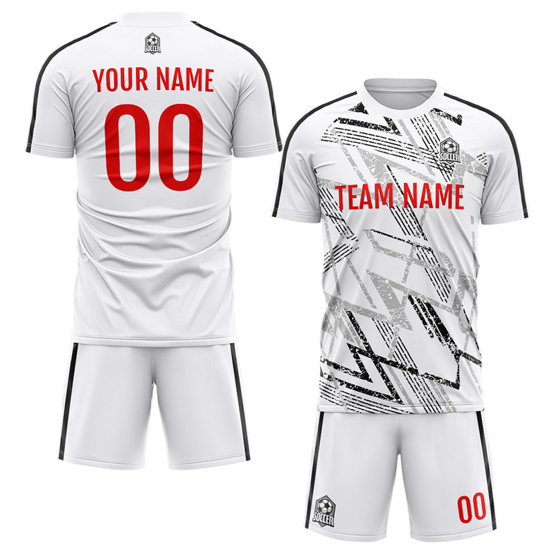 Custom Soccer Jerseys for Men Women Personalized Soccer Uniforms for Adult and Kid White