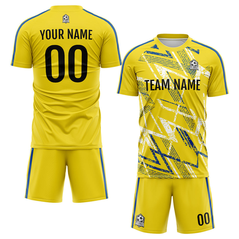Custom Soccer Jerseys for Men Women Personalized Soccer Uniforms for Adult and Kid Yellow enthsush