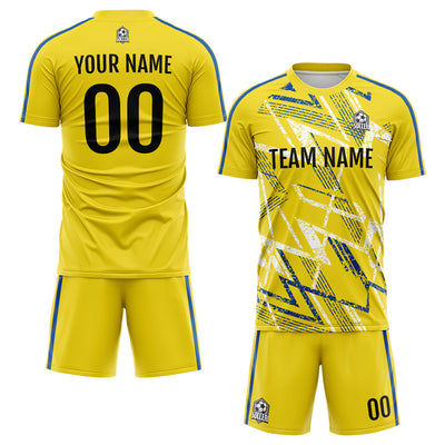 Custom Soccer Jerseys for Men Women Personalized Soccer Uniforms for Adult and Kid Yellow enthsush