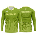 Custom Grass Green White Basketball Soccer Football Shooting Long T-Shirt for Adults and Kids enthsush