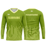 Custom Grass Green White Basketball Soccer Football Shooting Long T-Shirt for Adults and Kids