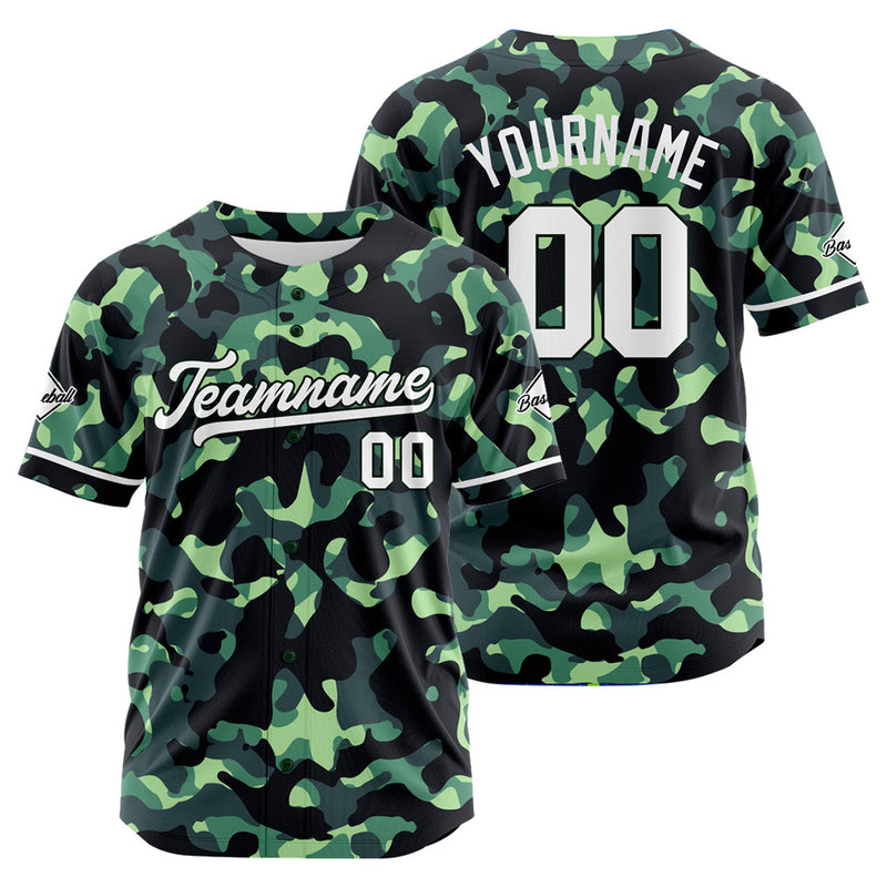 Custom Full Print Design Authentic Baseball Jersey camouflage