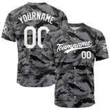 Custom Full Print Design Authentic Baseball Jersey gray-black