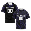 Custom Black Purple Sleeve Hoodies for Men Women Shirts with Hoods Printed Name Logo enthsush