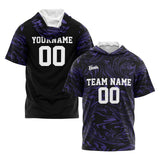 Custom Black Purple Sleeve Hoodies for Men Women Shirts with Hoods Printed Name Logo