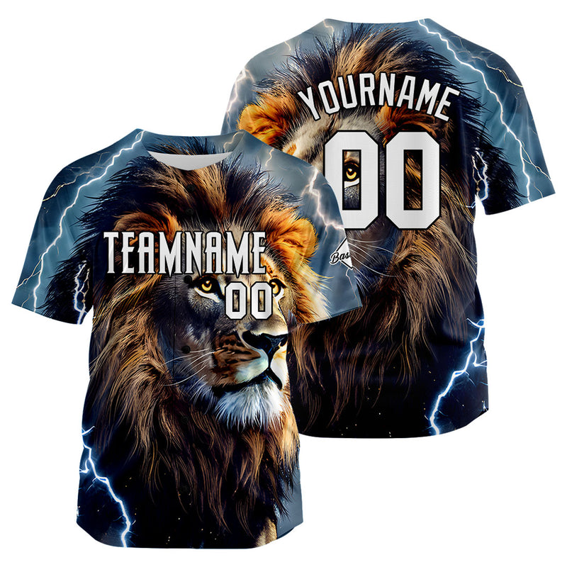 Custom Baseball Uniforms High-Quality for Adult Kids Optimized for Performance Lightning Lion