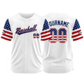 Custom Full Print Design Authentic Baseball Jersey us flag enthsush