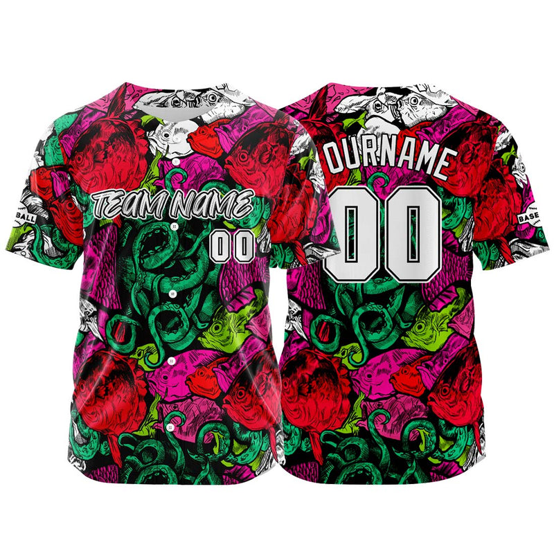 Custom Baseball Uniforms High-Quality for Adult Kids Optimized for Performance Seabed-Red&Green