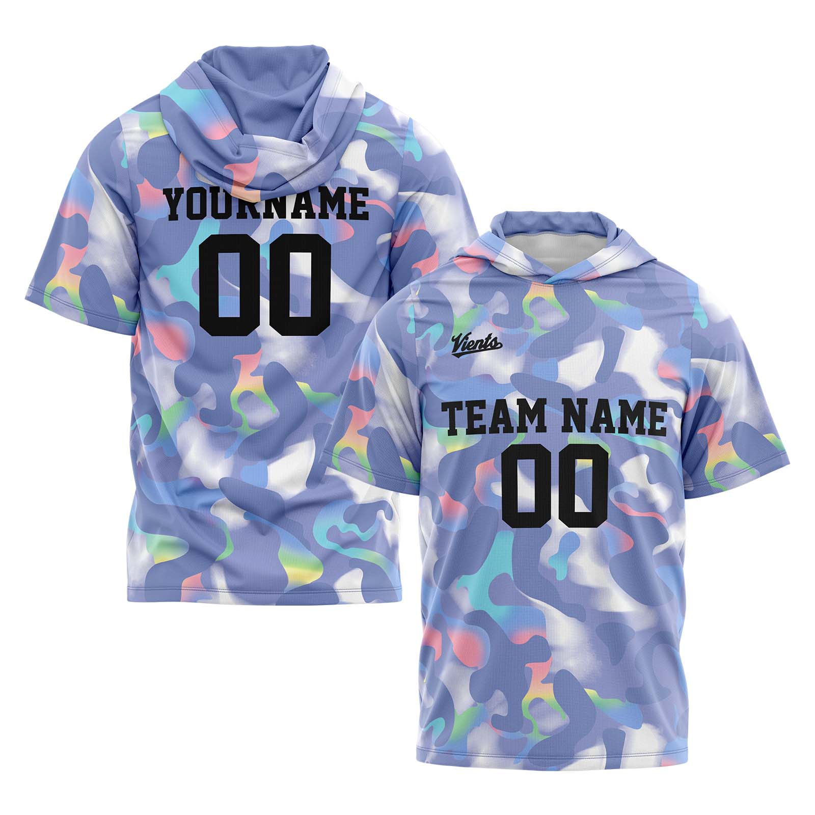 Custom Light Purple Sleeve Hoodies for Men Women Shirts with Hoods Printed Name Logo enthsush