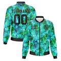 Custom Long Sleeve Windbreaker Jackets Uniform Printed Your Logo Name Number Green enthsush