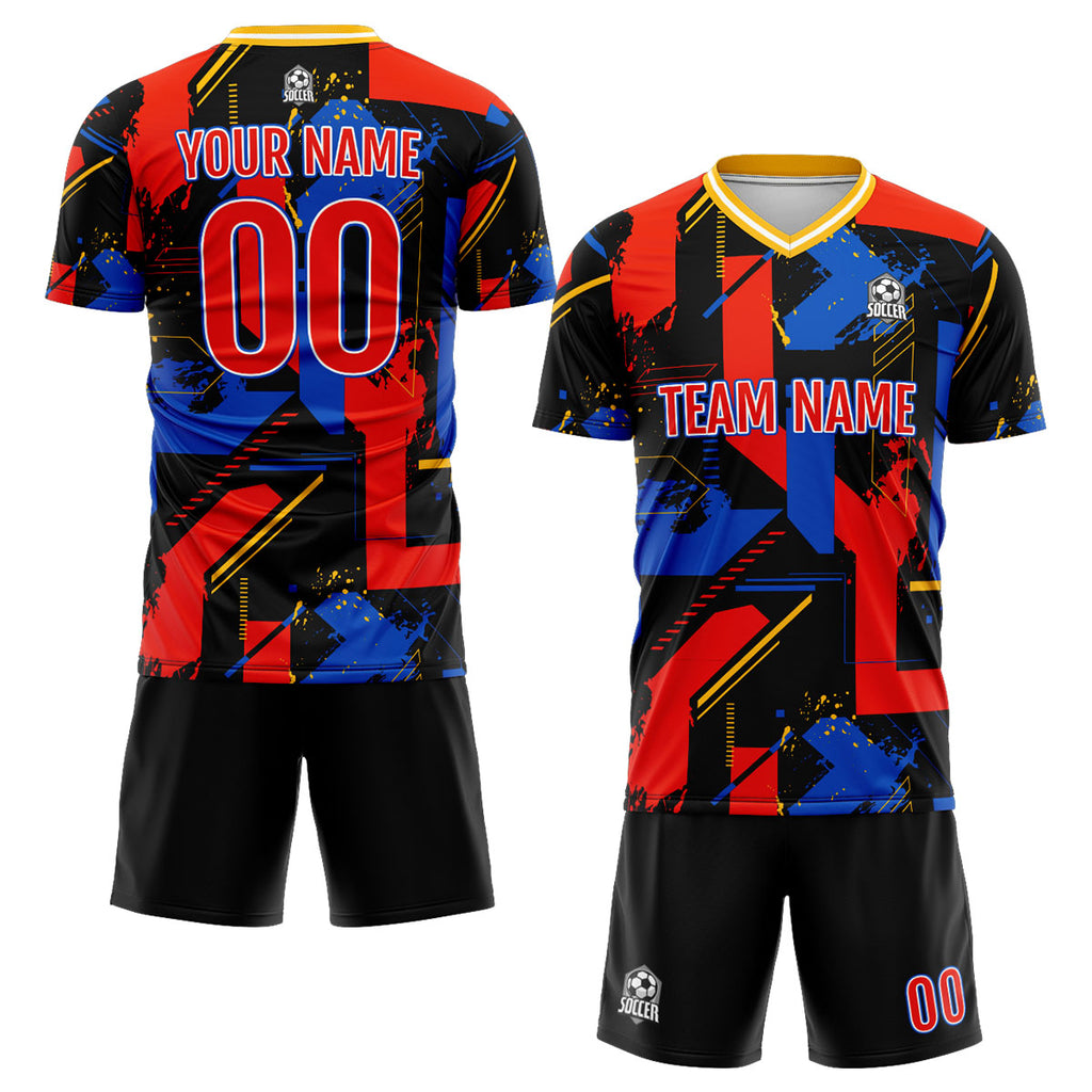 Custom Red Royal Soccer Jerseys for Men Women Personalized Soccer Uniforms for Adult and Kid enthsush