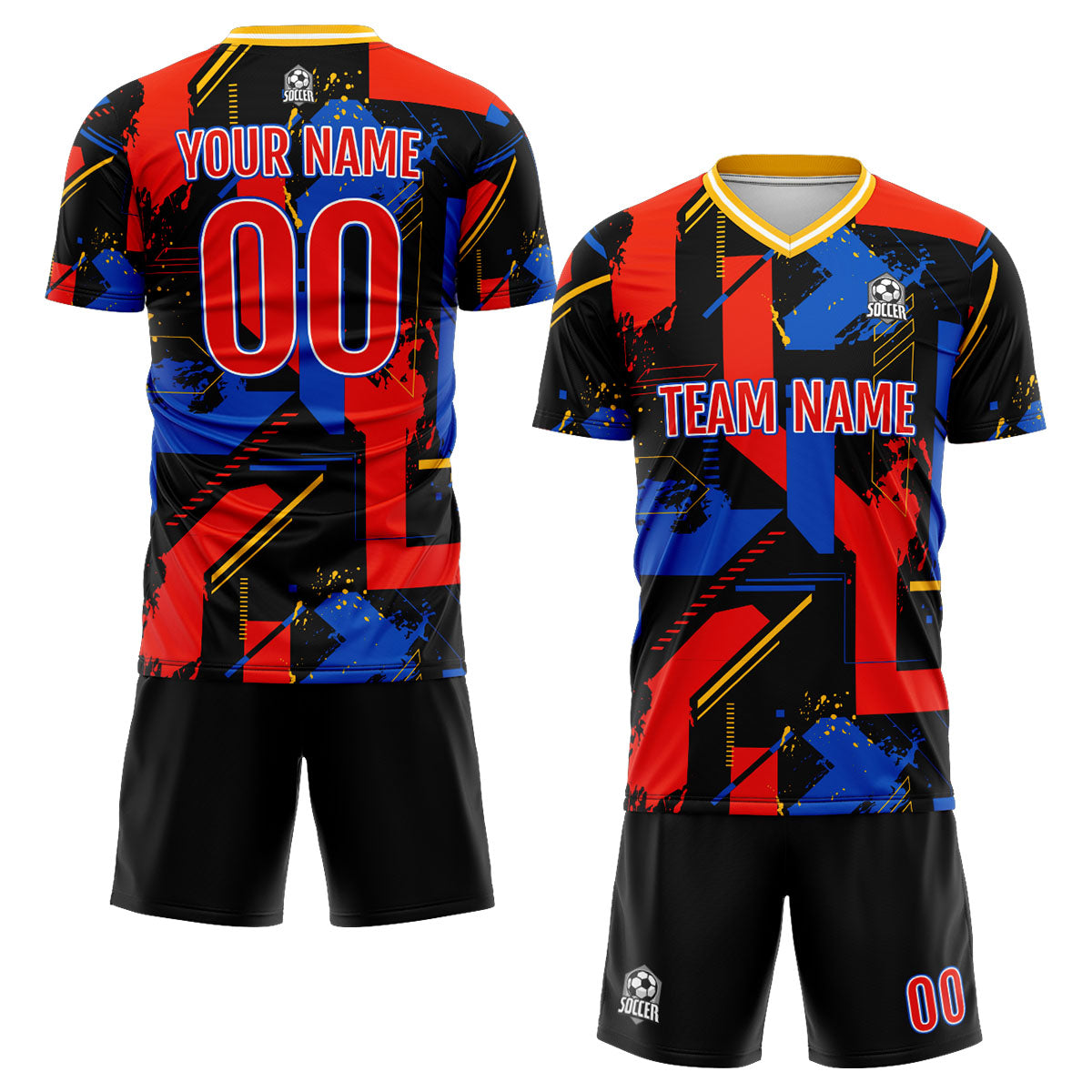 Custom Red Royal Soccer Jerseys for Men Women Personalized Soccer Uniforms for Adult and Kid enthsush
