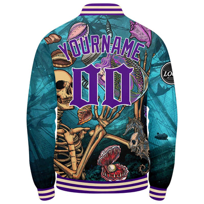 Custom Varsity Jacket Letterman jacket for Men, Women and Youth Aqua enthsush