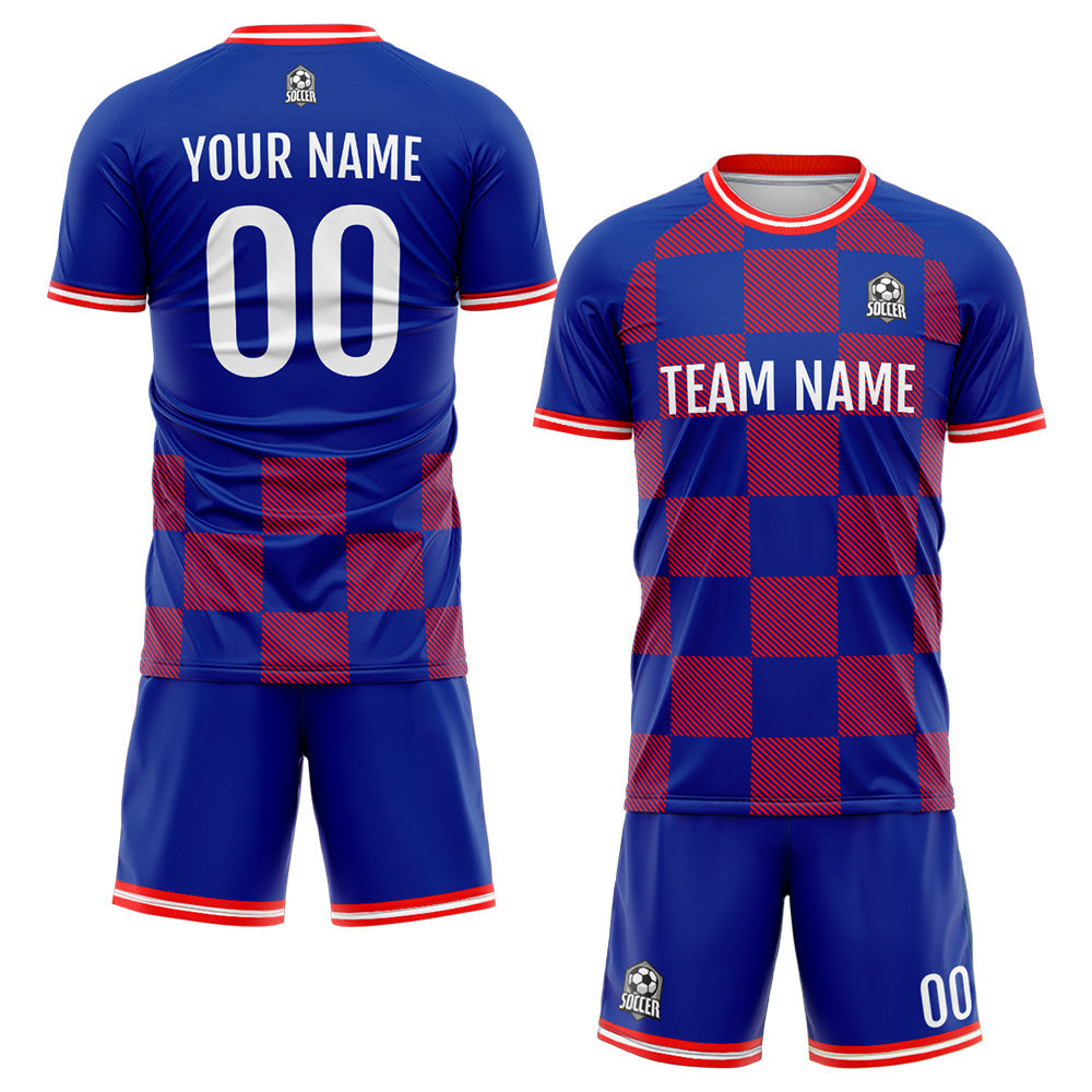Custom Soccer Jerseys for Men Women Personalized Soccer Uniforms for Adult and Kid Red-Royal enthsush