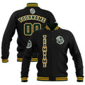 Custom Black Drak Green Yellow Waterproof Varsity Jackets Personalized Stitched Name Number Logo to Letterman Jackets enthsush