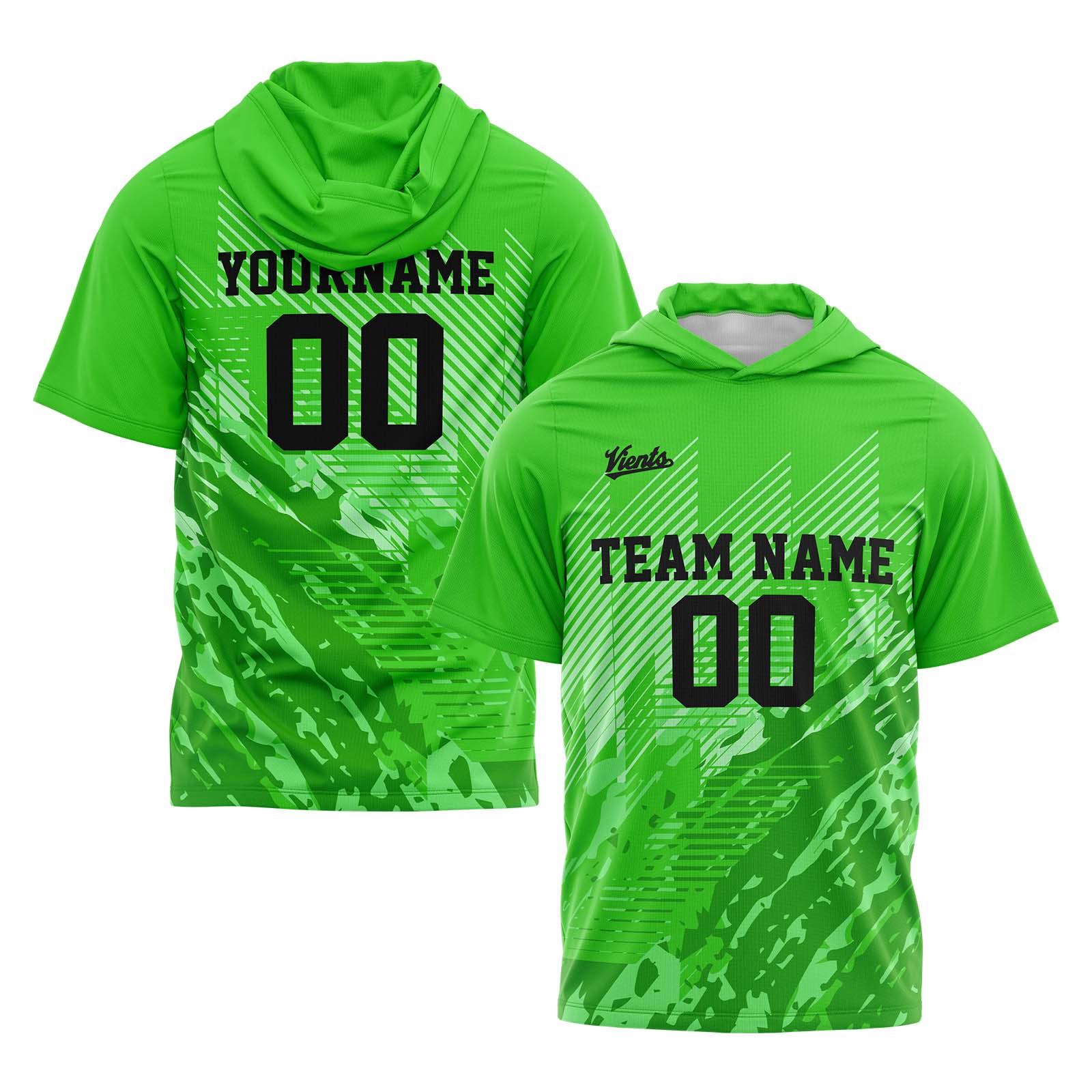 Custom Green Sleeve Hoodies for Men Women Shirts with Hoods Printed Name Logo enthsush