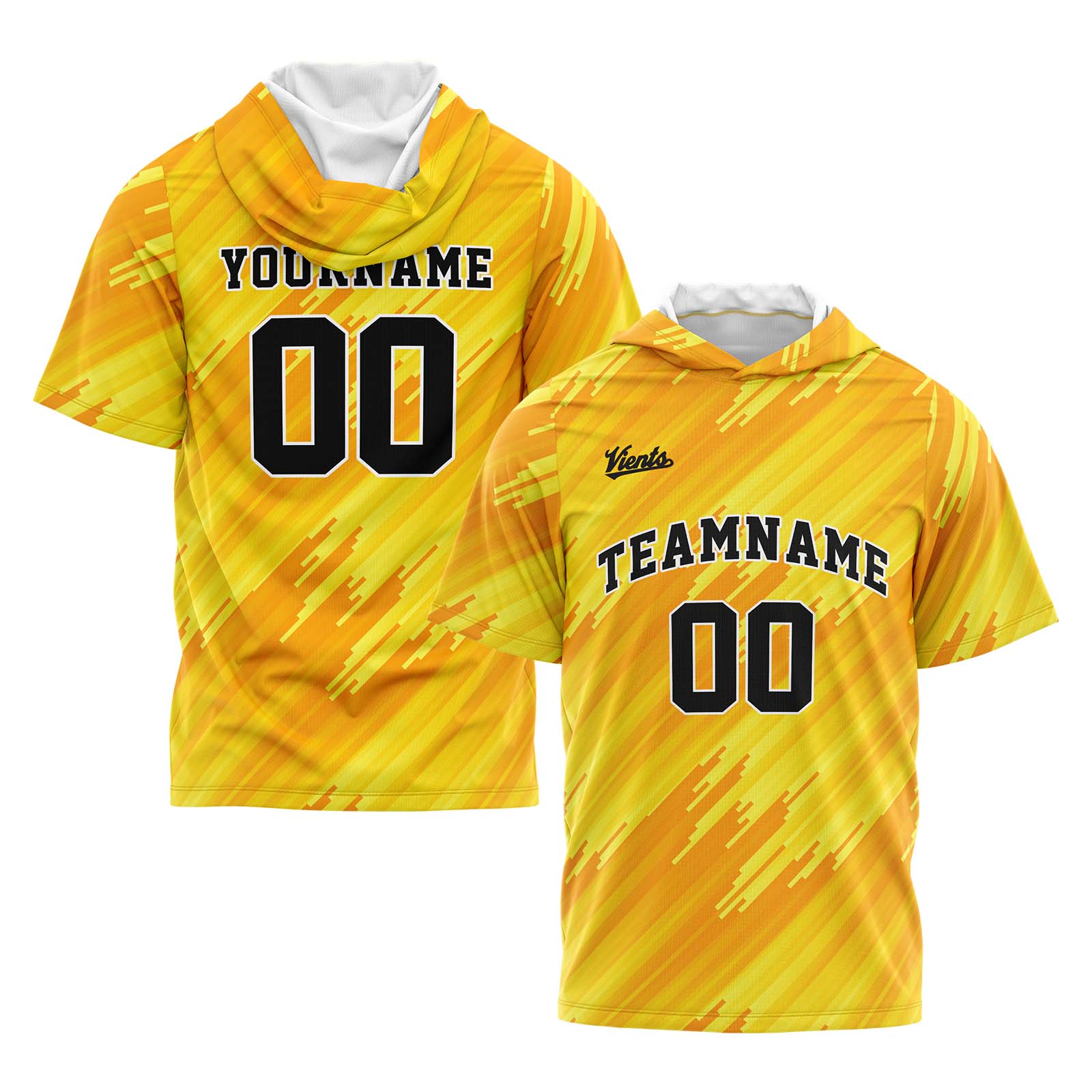 Custom Yellow Sleeve Hoodies for Men Women Shirts with Hoods Printed Name Logo enthsush