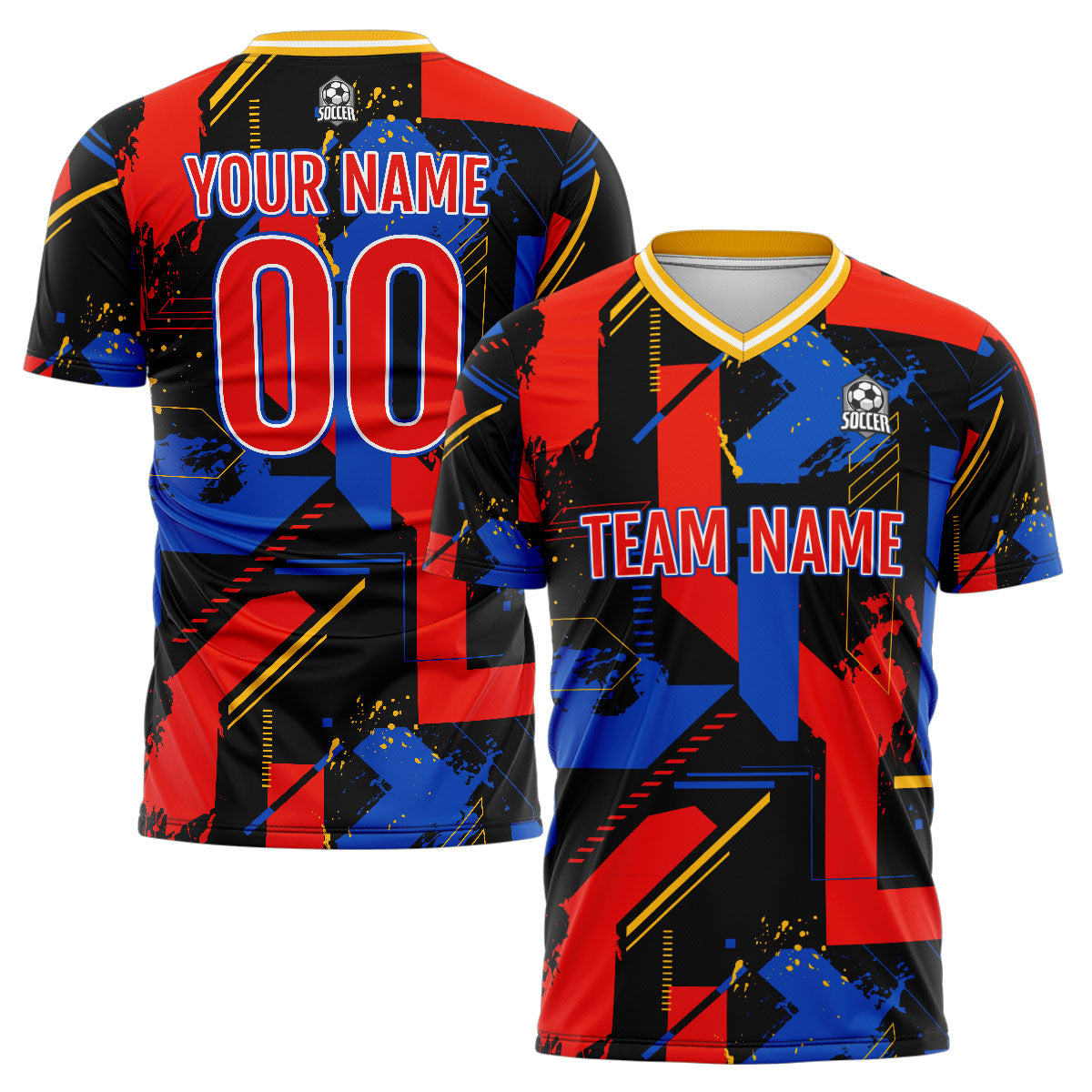 Custom Red Royal Soccer Jerseys for Men Women Personalized Soccer Uniforms for Adult and Kid enthsush