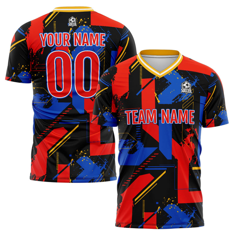 Custom Red Royal Soccer Jerseys for Men Women Personalized Soccer Uniforms for Adult and Kid