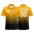 Custom Yellow Black Football Polo Shirts Add Your Unique Logo/Name/Number enthsush
