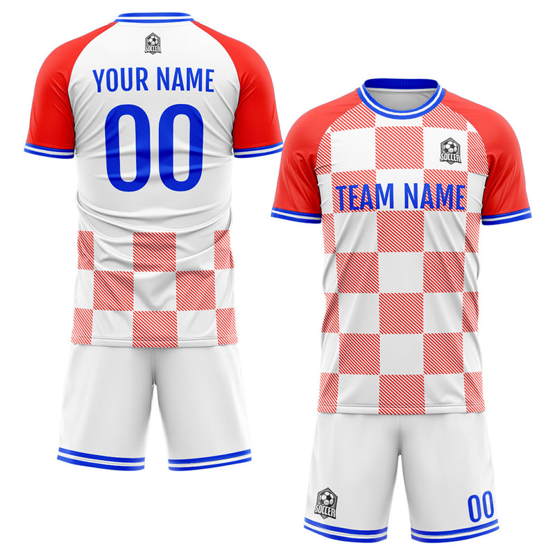 Custom Soccer Jerseys for Men Women Personalized Soccer Uniforms for Adult and Kid Red&White