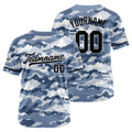 Custom Full Print Design Authentic Baseball Jersey gray blue enthsush