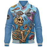 Custom Varsity Jacket Letterman jacket for Men, Women and Youth Light Blue