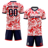 Custom Soccer Jerseys for Men Women Personalized Soccer Uniforms for Adult and Kid Red&Navy