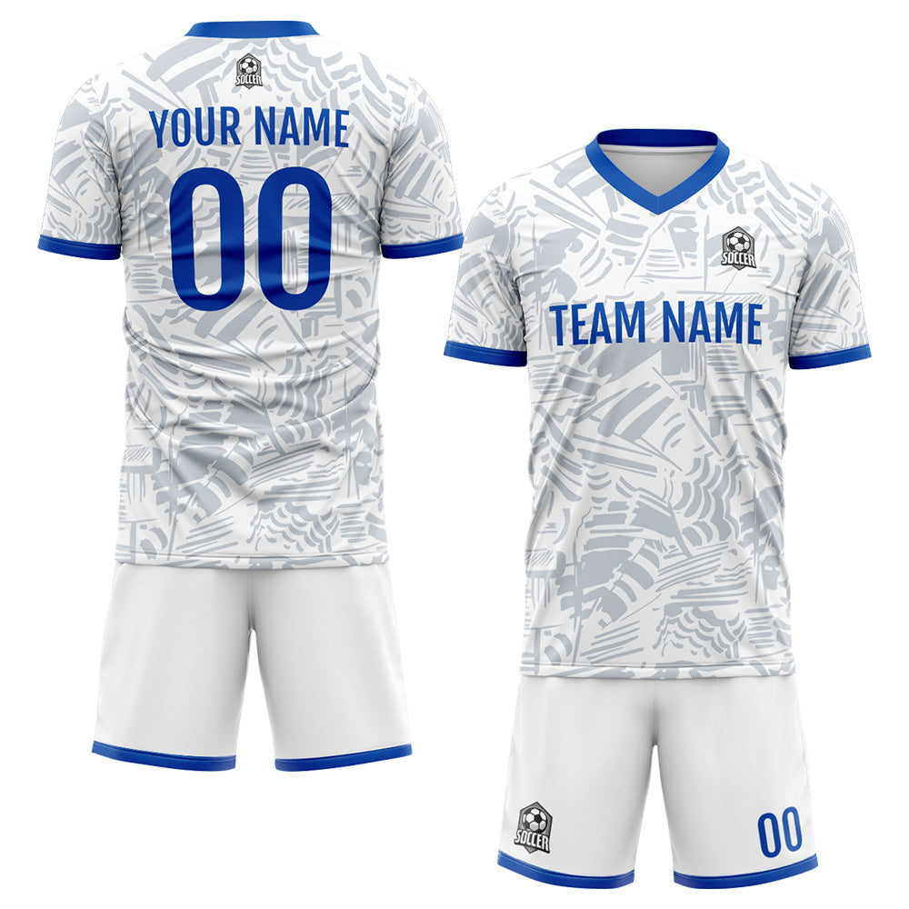 Custom Soccer Jerseys for Men Women Personalized Soccer Uniforms for Adult and Kid Gray&White enthsush