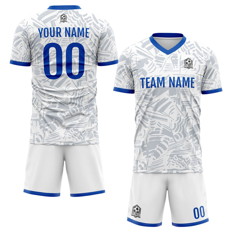 Custom Soccer Jerseys for Men Women Personalized Soccer Uniforms for Adult and Kid Gray&White