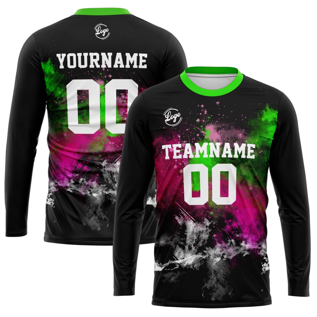 Custom Basketball Soccer Football Shooting Long T-Shirt for Adults and Kids Black enthsush