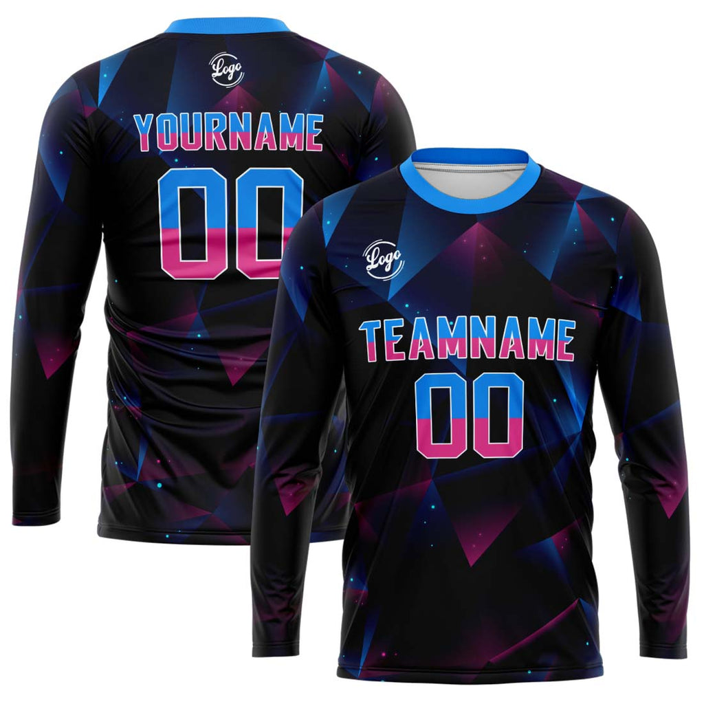 Custom Basketball Soccer Football Shooting Long T-Shirt for Adults and Kids Black enthsush