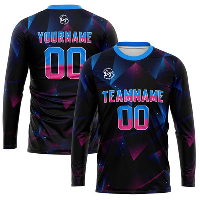 Custom Basketball Soccer Football Shooting Long T-Shirt for Adults and Kids Black enthsush