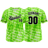 Custom Full Print Design Authentic Baseball Jersey green