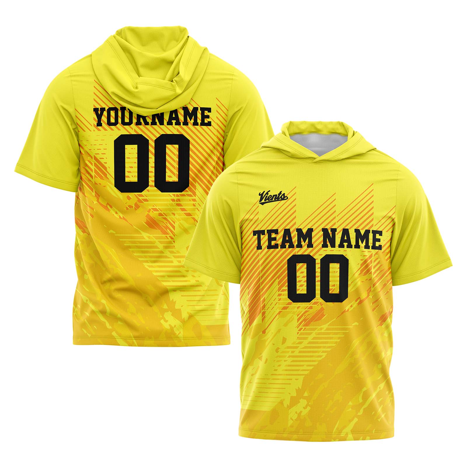 Custom Yellow Sleeve Hoodies for Men Women Shirts with Hoods Printed Name Logo enthsush