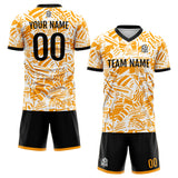 Custom Soccer Jerseys for Men Women Personalized Soccer Uniforms for Adult and Kid Orange&Black&White