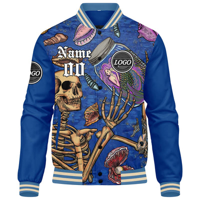 Custom Varsity Jacket Letterman jacket for Men, Women and Youth Blue enthsush