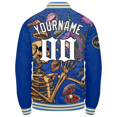 Custom Varsity Jacket Letterman jacket for Men, Women and Youth Blue enthsush