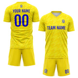 Custom Soccer Jerseys for Men Women Personalized Soccer Uniforms for Adult and Kid Yellow&Blue