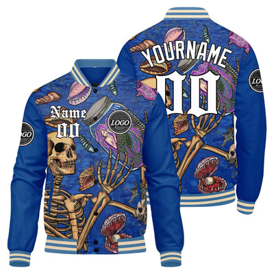 Custom Varsity Jacket Letterman jacket for Men, Women and Youth Blue enthsush